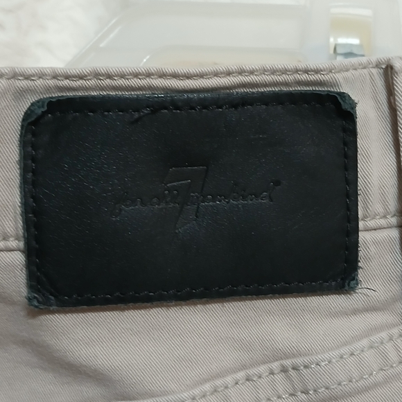 7 For All Mankind Men's Slim Fit Tan Jeans - Picture 6 of 9